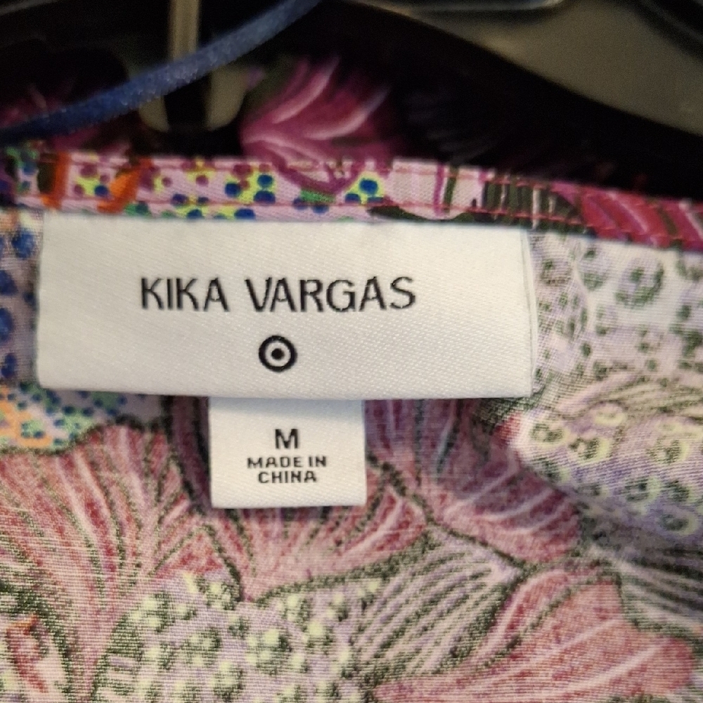 Kika Vargas Multicolor Floral Puff Sleeve Blouse. NWOT Size M - Picture 8 of 10
